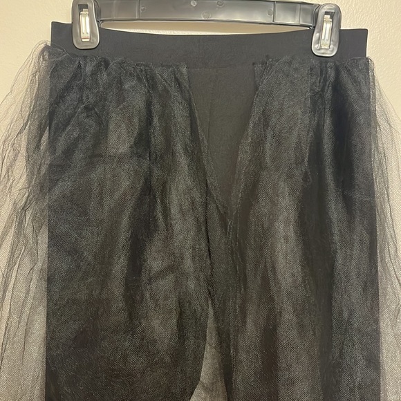 Black Leggings and Tulle Combo. Size medium - Picture 3 of 5